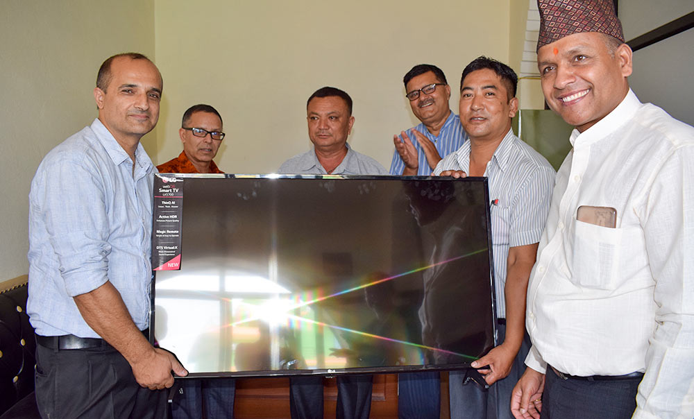 Television Handover as part of Safer Cities Project by ISET Nepal